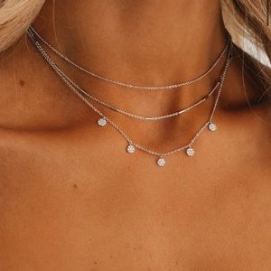 Silver layered necklace from NanaMacs